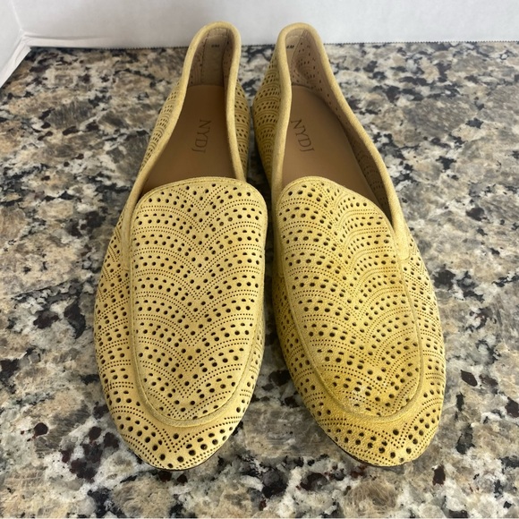 New Sample Shoe  NYDJ - Suede Perforated Loafers - Denver Honey Gold 6 - Picture 8 of 13